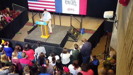 College speaker calls out Hillary Clinton at her own rally