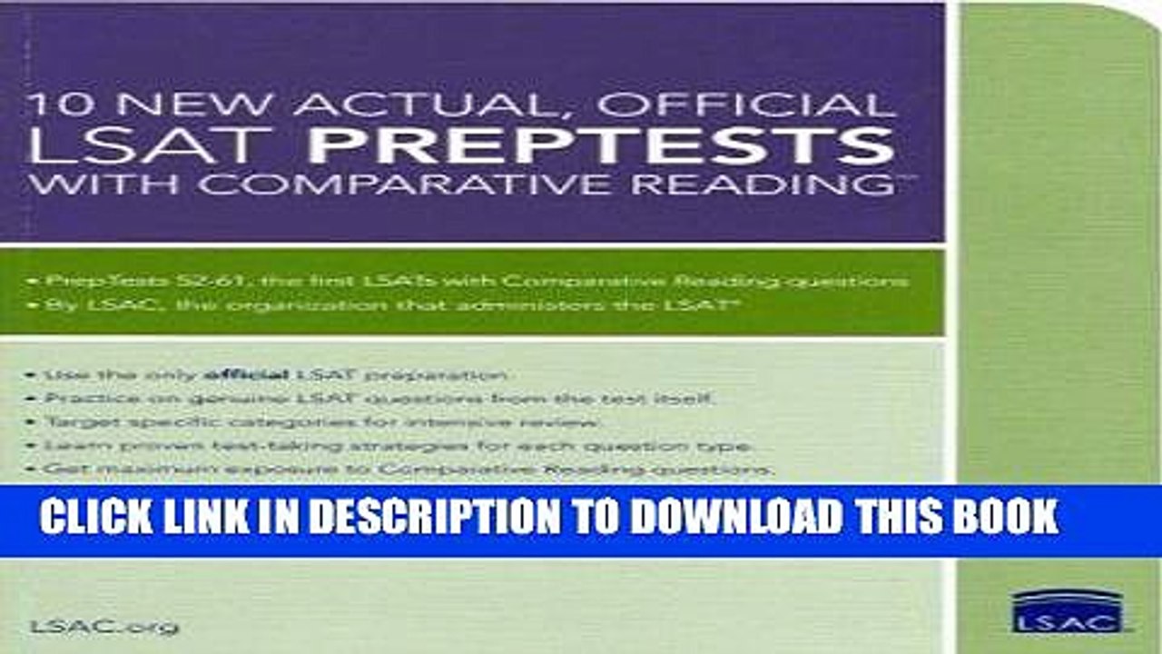 [PDF] 10 New Actual, Official LSAT PrepTests with Comparative Reading: (PrepTests 52-61) Full Online