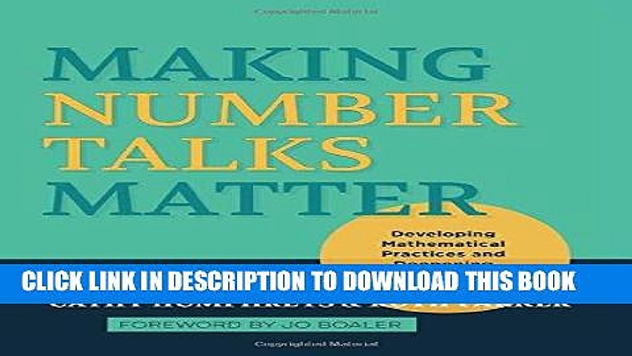 [PDF] Making Number Talks Matter: Developing Mathematical Practices and Deepening Understanding,