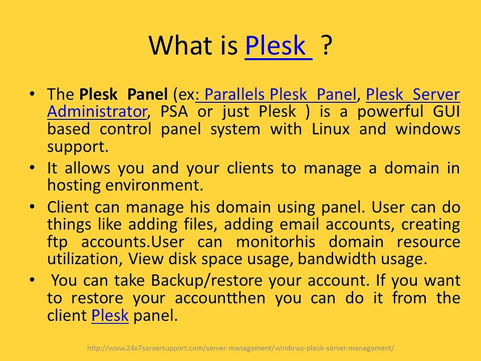 Plesk Server Management