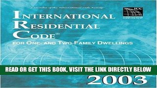 [READ] EBOOK International Residential Code 2003 (International Code Council Series) ONLINE