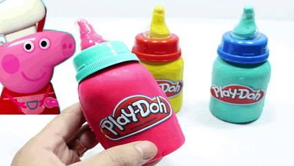 Peppa pig Play DOH CLAY! - WOW Create Milk Bottle playdoh Funny Kids toys 2016-Kids toys