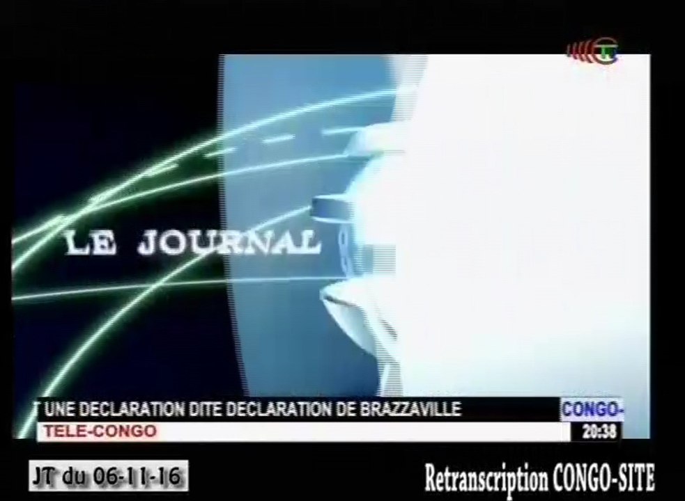 Journal de 20h TVCongo du dimanche 06 novembre 2016 -By Congo-Site