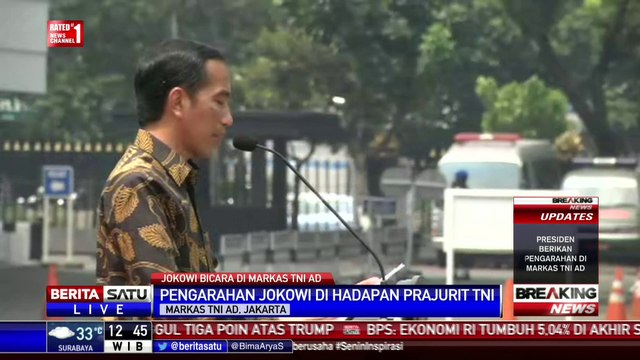 Breaking News: Presiden Jokowi Bicara di Markas TNI AD