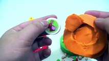LEARN COLORS WITH PLAY DOH EGGS CAKE!!!!!- Kinder Peppa pig español Surprise eggs cake rainbow toys- part3