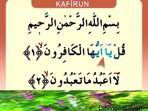 Kafirun suresi _ Namaz Sûreleri ve Duaları Dinle İzle