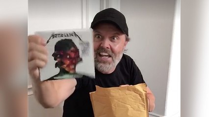 Watch Lars Ulrich go crazy as Metallica album arrives