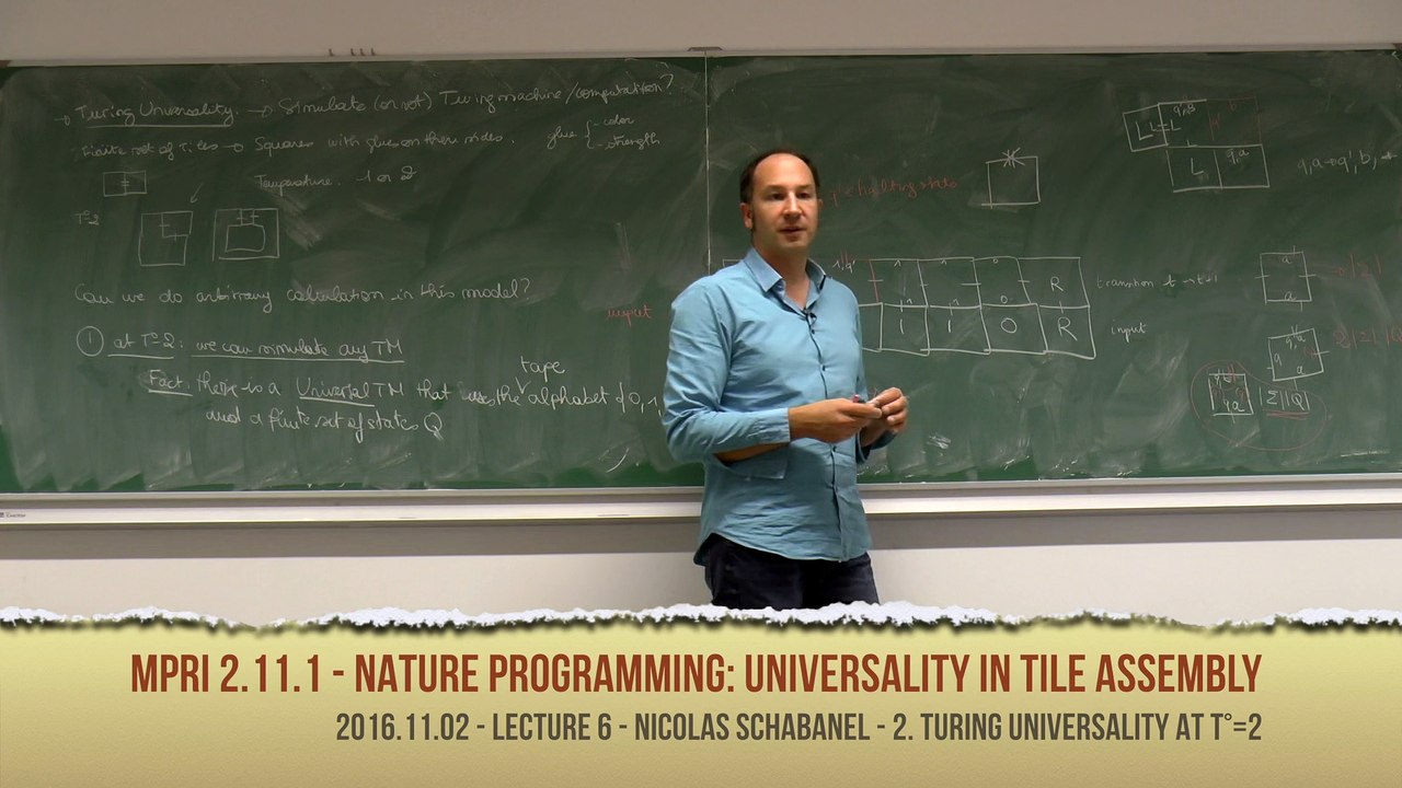 [2016 MPRI 2.11.1] 6. Nature Programming: Universality in Tile Assembly Systems (2016/11/2)