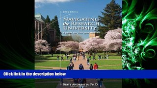 Choose Book Navigating the Research University: A Guide for First-Year Students (Textbook-specific