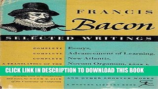 Ebook Francis Bacon: Selected Writings Free Read