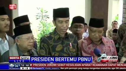 Bertemu PBNU, Jokowi Bahas Ekonomi Keumatan dan Radikalisme