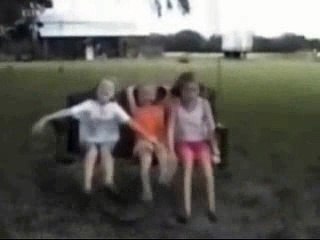 Little Girl Owned By A Nail In Her Seat