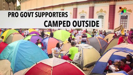 Venezuelan Pro-Govt Youth Stage Camp Out