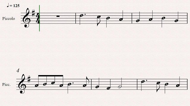 Piccolo Christmas Sheet Music: Deck The Halls