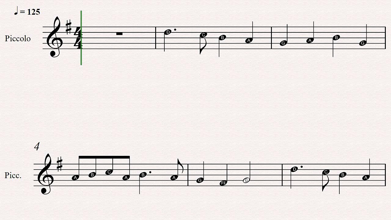 Piccolo Christmas Sheet Music: Deck The Halls