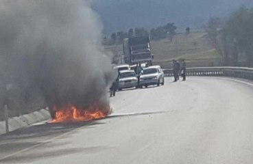 Seyir halindeyken bir anda alev aldı