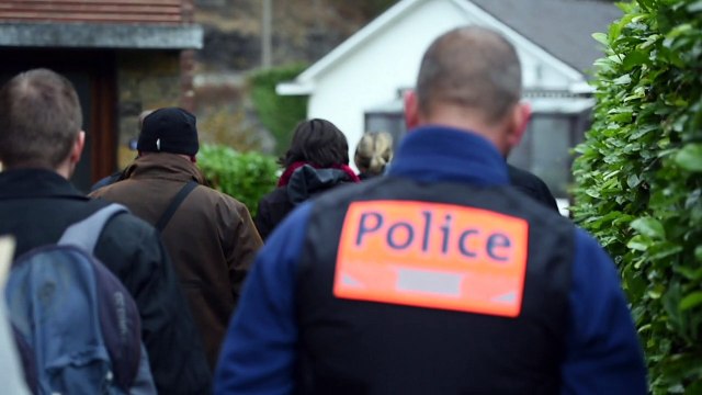 Trooz reconstitution du meurtre d'André Harray (98 ans)