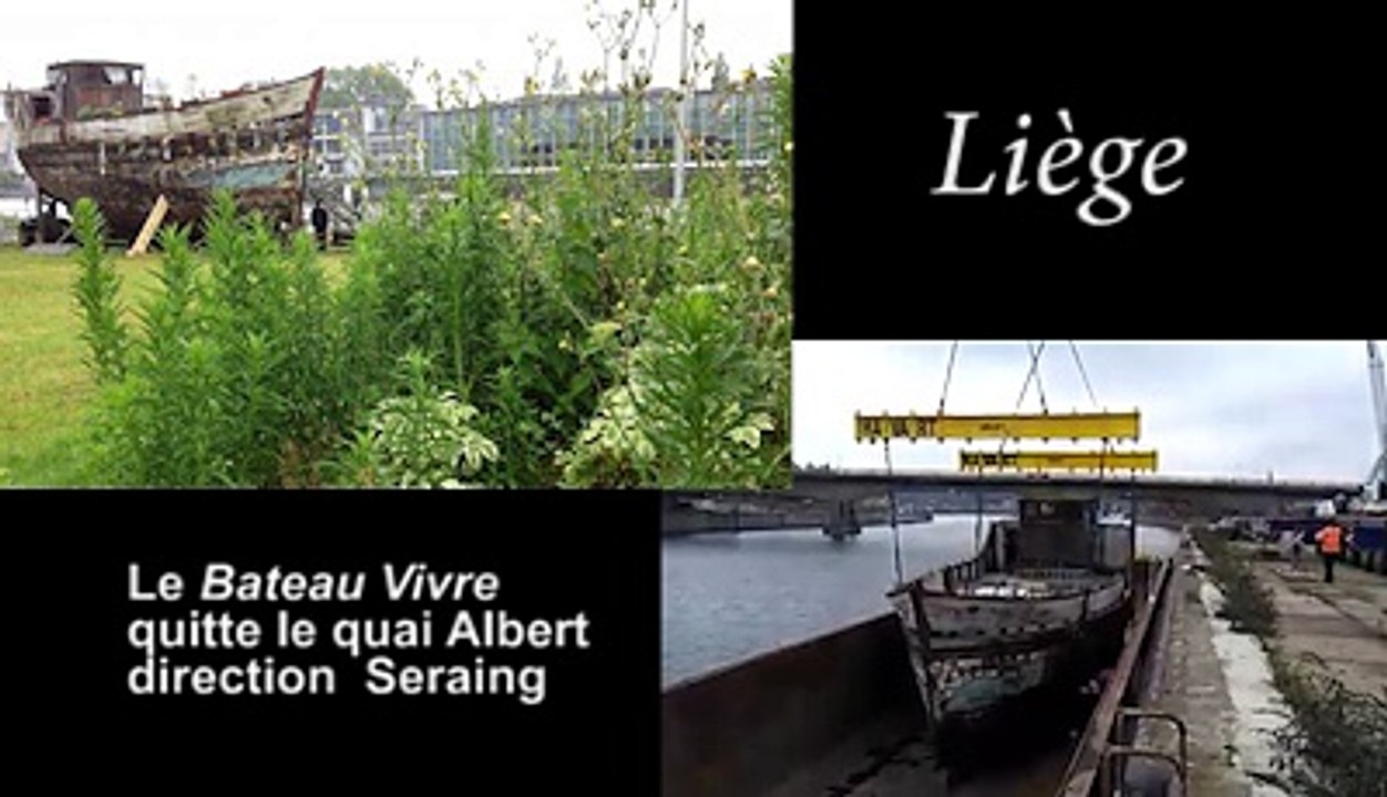 Le Bateau Vivre quitte Liège pour Seraing