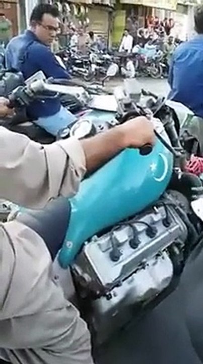 OMG !! V8 Car Engine Install Into Motor Bike By Karachi Mechanic