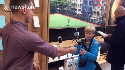 Designers test out 'invincible' iPhone case by throwing phone around store