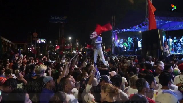 Thousands Celebrate Nicaraguan President Daniel Ortega's Reelection