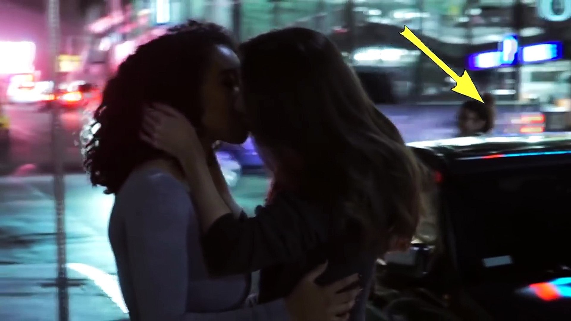 Lesbian kissing making out.