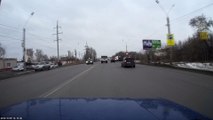 Drifting Truck Misses Turn