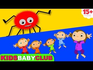 Five Little Monkeys | Incy Wincy Spider | 15 mins + Compilation By Kids Baby Club