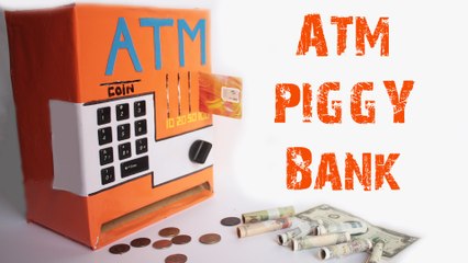How to make an ATM PIGGY BANK at Home Just5mins #2