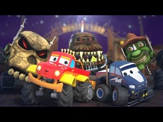 Monster Truck Dan and the Halloween night | scary monster trucks | Halloween special