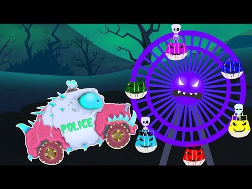 police car adventures | amusment park | scary videos for children