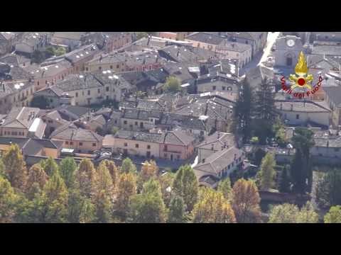 Norcia (PG) - Immagini aeree (31.10.16)