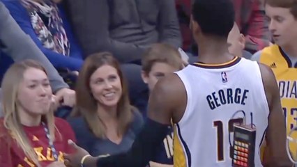 Paul George Ejected After Hitting Fan In Face with Ball
