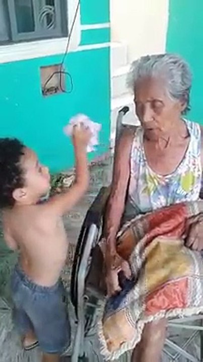 Helping Great Grandma