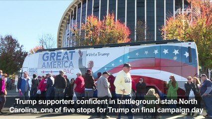 Trump makes final push on last day of campaigning