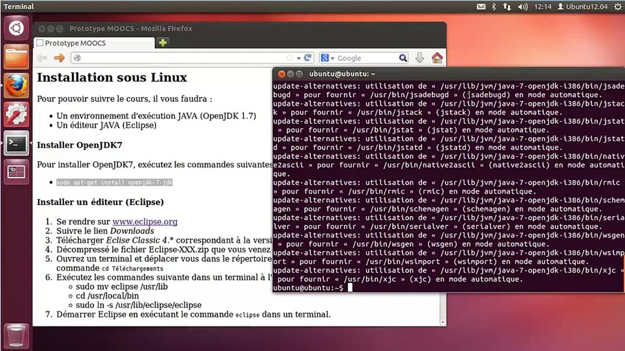 1 - 1 - Installation sous Linux (Ubuntu) Autoformation initiation à la programmation JAVA