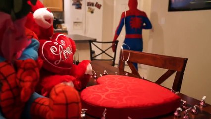 Spiderman SpiderGirl vs Venom In Real life Valentines Prank