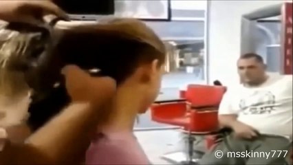 teen girl gets all her hair buzzed off