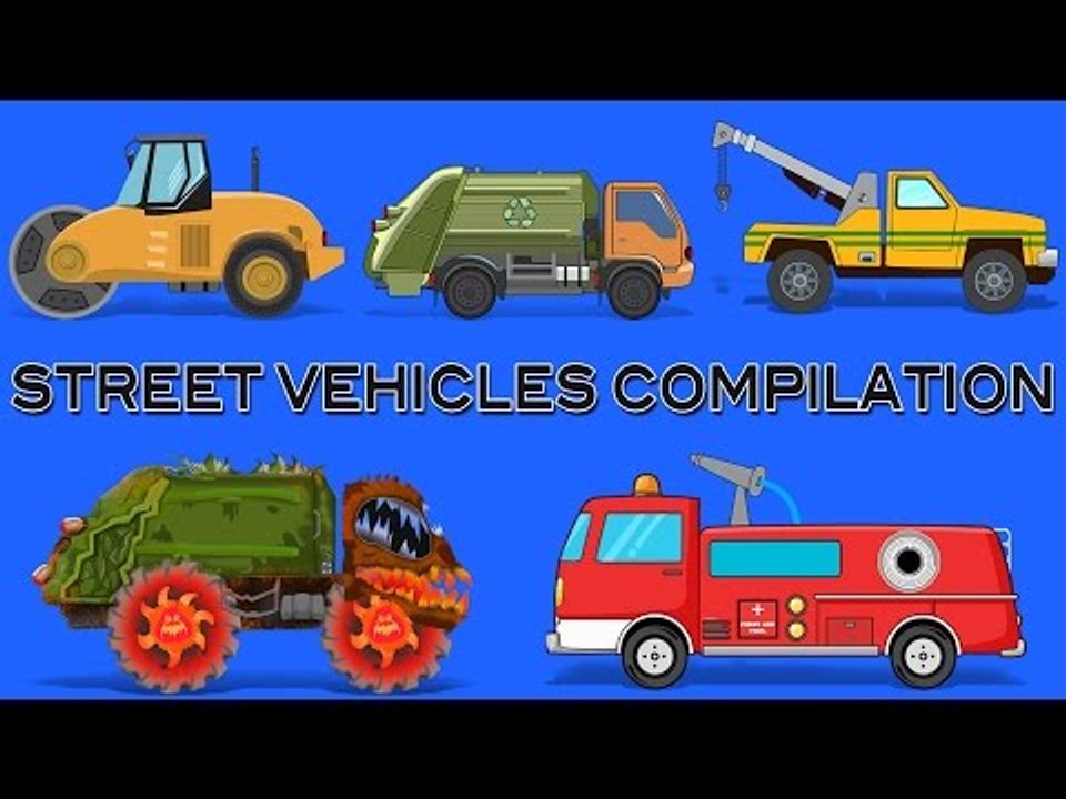 Learn Street Vehicles | Compilation For Children | Transport Video