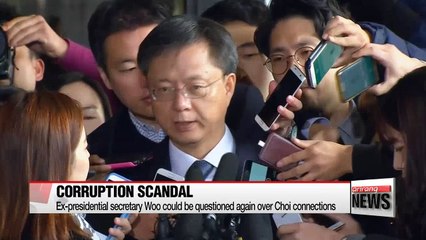 Télécharger la video: Ex-presidential secretary Woo could be questioned again over Choi connections: Prosecutors