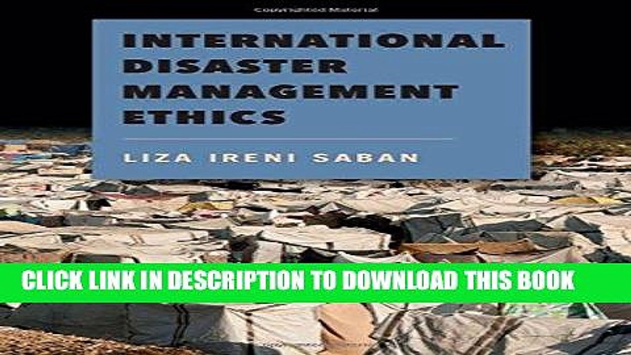 [PDF] International Disaster Management Ethics Full Online