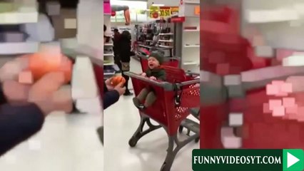 Funny Baby Laughing Hysterically At Throwing The Ball - Very Funny Baby