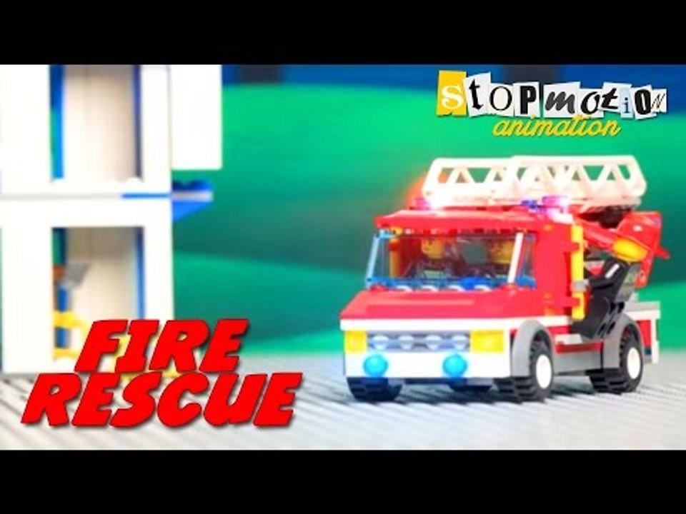 Stop Motion Animation - Lego Fire Station | Lego Stop Motion | Lego Fire Rescue Mission | Kids Game