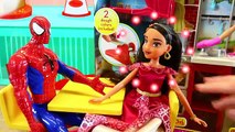 Elena of Avalor & Spiderman Date at Barbie Spaghetti Restaurant New Play Dough Playset DisneyCarToys