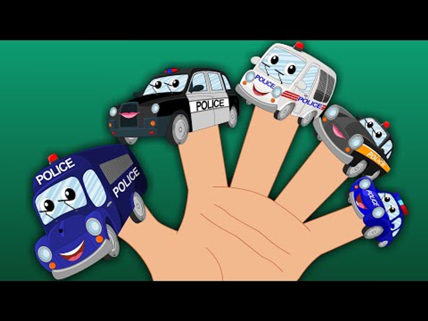 Happy and Sweety, Police Vehicles, Finger Family