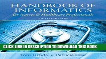 [PDF] Handbook of Informatics for Nurses   Healthcare Professionals (5th Edition) Full Collection