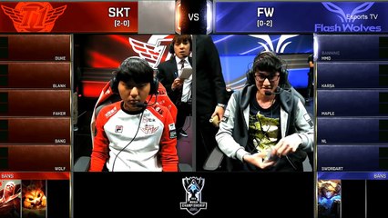 SKT vs FW (Bo1) - LOL World Championship 2016 Day 4 - SKT T1 vs FW - SKT T1 vs Flash Wolves_11