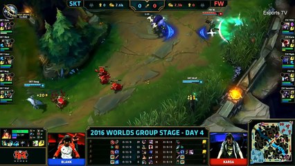 SKT vs FW (Bo1) - LOL World Championship 2016 Day 4 - SKT T1 vs FW - SKT T1 vs Flash Wolves_39