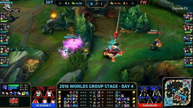 SKT vs FW (Bo1) - LOL World Championship 2016 Day 4 - SKT T1 vs FW - SKT T1 vs Flash Wolves_50