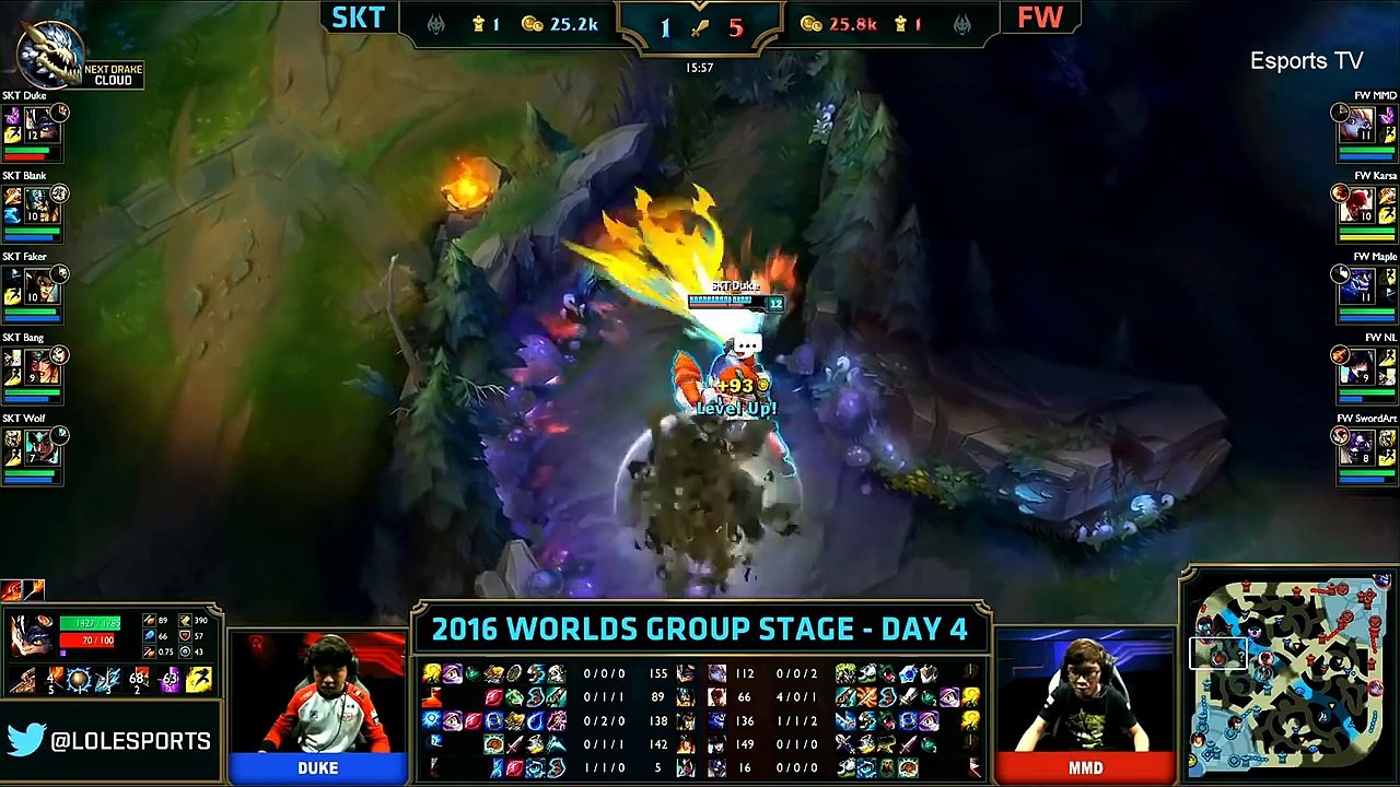 SKT vs FW (Bo1) - LOL World Championship 2016 Day 4 - SKT T1 vs FW - SKT T1 vs Flash Wolves_58